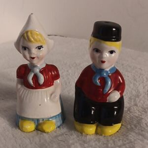 Vintage Dutch Couple Salt and Pepper Shakers